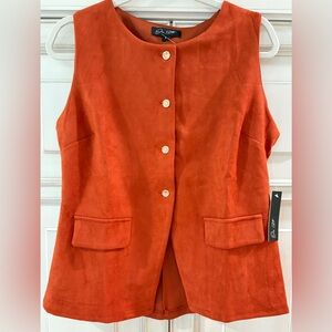 Orange Button-Up Vest